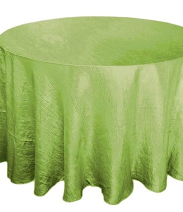 Apple Green 117" Crinkle Taffeta Tablecloth