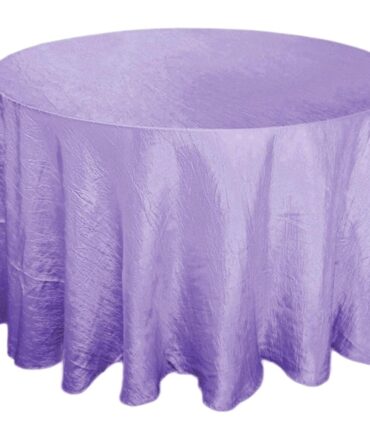 Lavender 117" Crinkle Taffeta Round Tablecloth