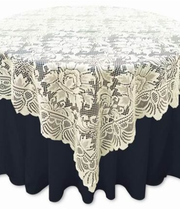 72"x72" Lace Table Overlays (Jolly Good) - Ivory