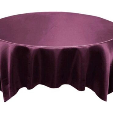 90" Overlay (Satin) - Eggplant
