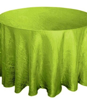 Sage 117" Crinkle Taffeta Round Tablecloth