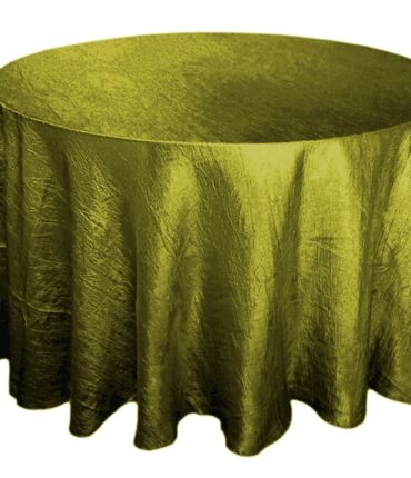 Willow Green 117" Crinkle Taffeta Round Tablecloth
