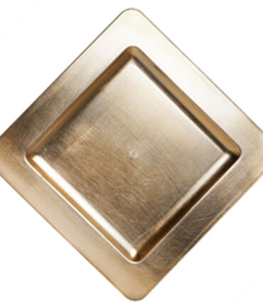 11.5" Square Rimmed Charger Plates - Gold