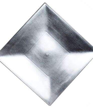 12" Square Charger Plates - Case of 24pcs - Silver