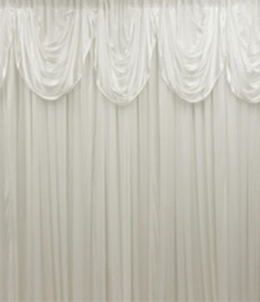 20ft x 10ft Classic Double Drape Backdrop - White