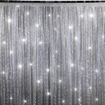 20ft X 10ft Grand Duchess Sequin Backdrop – Silver 150x150