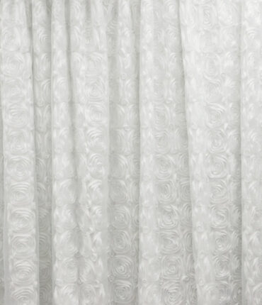 20ft x 10ft Grandiose Rosette Backdrops - White