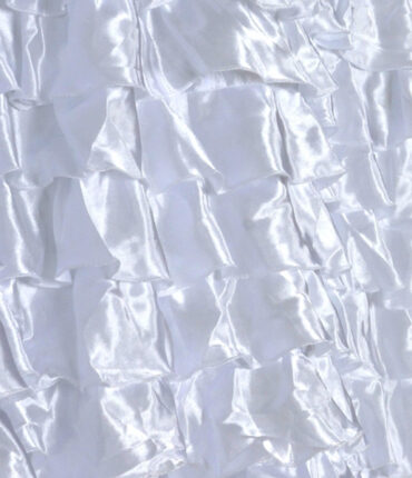 20ft x 10ft Satin Ruffle Backdrop - White