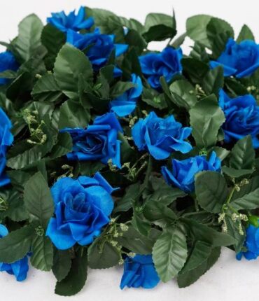 3D Chain Rose Garland - Royal Blue