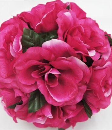 4 x HI HONEY!Kissing Balls - Fuchsia Roses