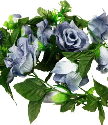 4 x Supersized Rose Garland-Periwinkle