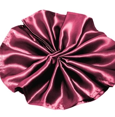 5pk Satin Napkins - Burgundy