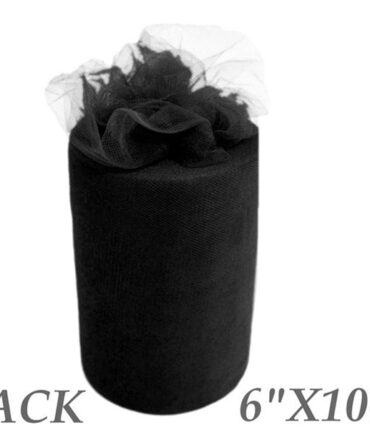 6 x 100yd Tulle Rolls - Black