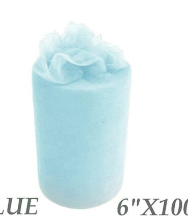 6 x 100yd Tulle Rolls - Blue