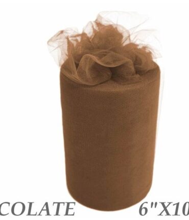 6x100yd Tulle Rolls - Chocolate