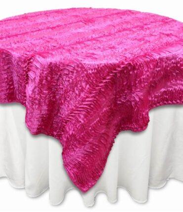 72 x 72 Beverly Hills Waves Overlays - Fushia Satin