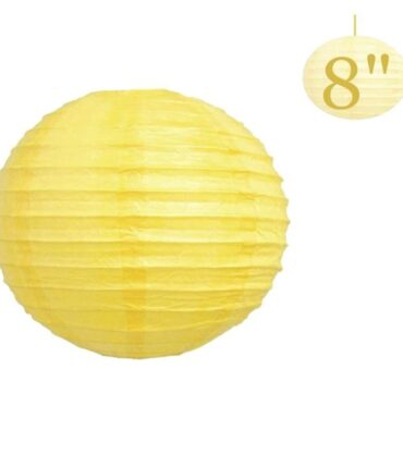 8" Heavenly Paper Lantern - Yellow 12pk