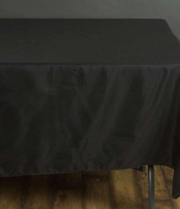 Black 70" Polyester Square Tablecloth