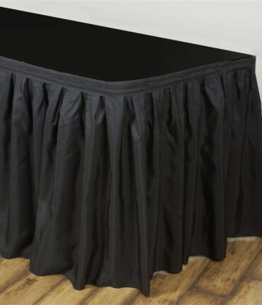 Black Table Skirt Polyester - 17'