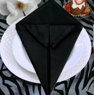Chambury Casa *100% Cotton Napkins -20x20" - Black 5/pk