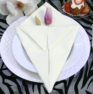 Chambury Casa *100% Cotton Napkins -20x20" - Ivory 5/pk