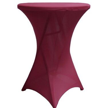 Cocktail Spandex Table Cover - Burgundy