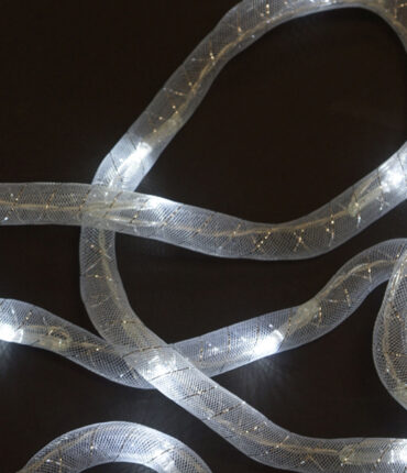 Flexible Round Mesh LED Lights - White