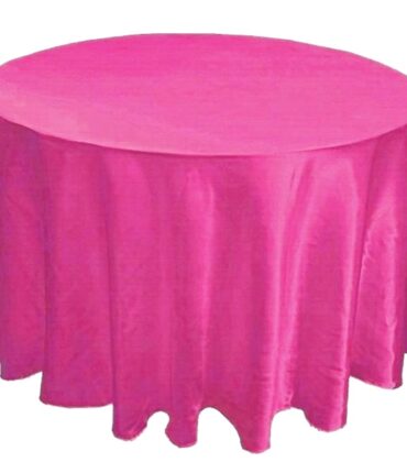 Fushia 108" Satin Round Tablecloth