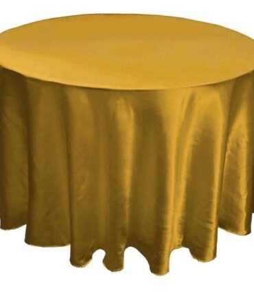 Gold 108" Satin Round Tablecloth