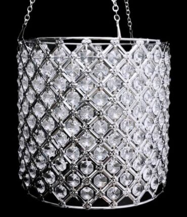 HEIRESS 8.5" Diameter x 8.5" Tall Acrylic Diamond Chandelier - Clear