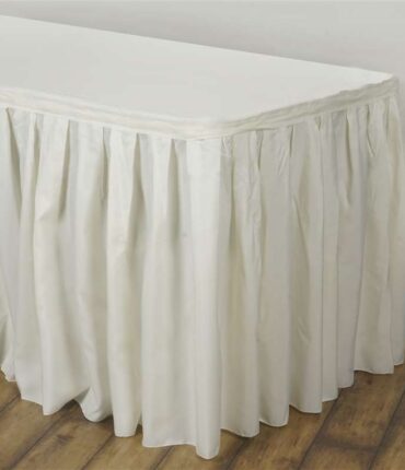 Ivory Table Skirt Polyester - 17'