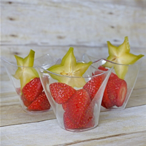 Partyville Clear Plastic Triangular Dessert Cup - 12pk