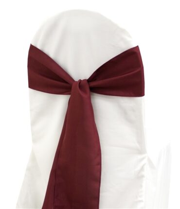 5pc x Chair Sash Polyester - Burgundy