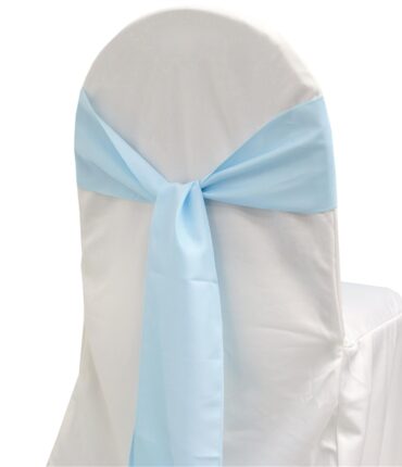 5pc x Chair Sash Polyester - Light Blue