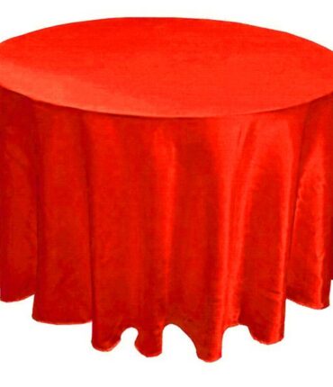 Red 108" Satin Round Tablecloth