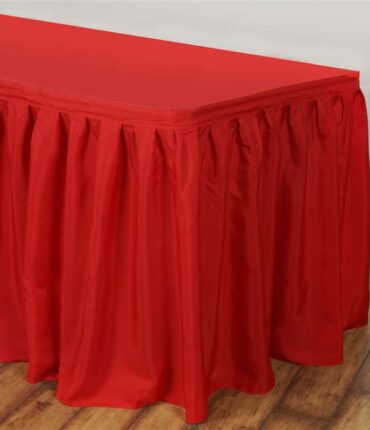 Red Table Skirt Polyester - 17'