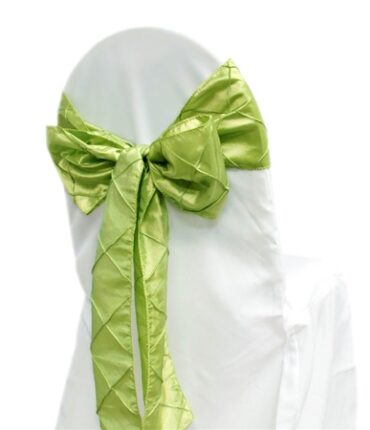 5pc x Chair Sash Pintuck - Apple Green