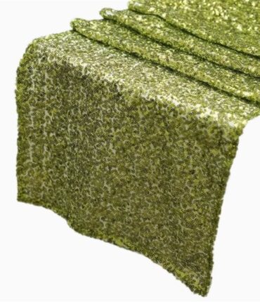 Duchess Sequin Table Runners - Apple Green
