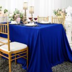 90x132 Seamless Rectangle Scuba Tablecloths Royal Blue